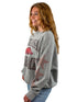 Arkansas Wynn Star Sleeve OS Fleece Crew
