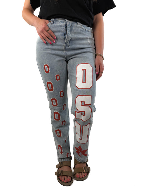 Ohio State Ritz Repeat Denim Jean Bottoms