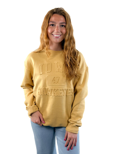 Iowa Vintage 81 Embossed Comfort Crew