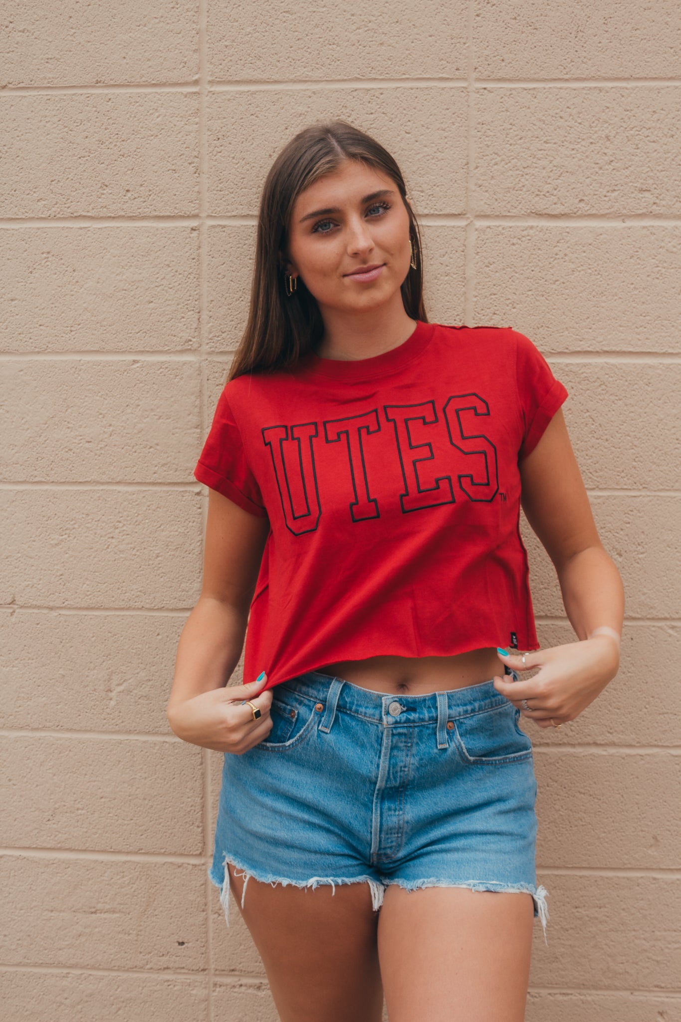 Utah Oversized Outline Cuffed T-Shirt