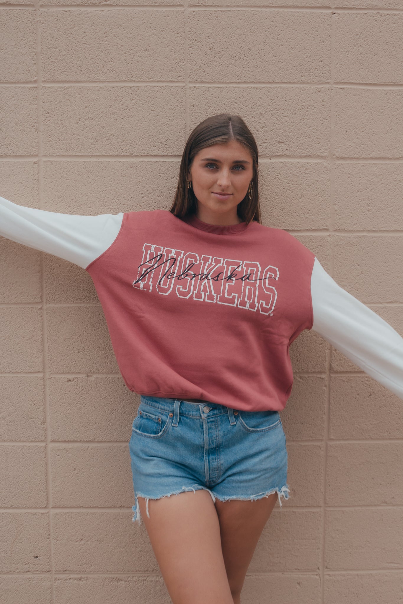 Nebraska Owens Oversized Colorblock Crew
