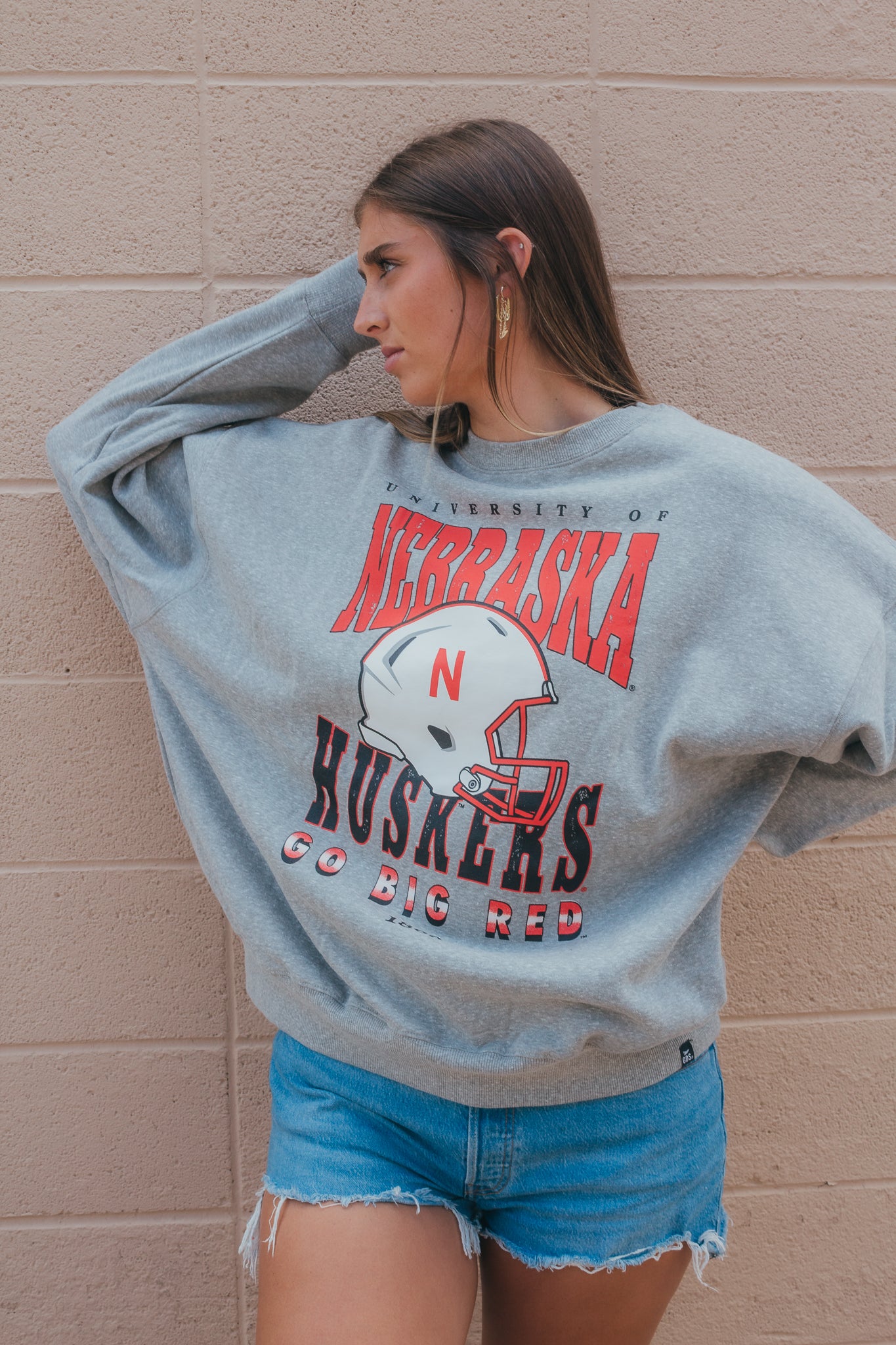 Nebraska Murray Hippie Helmet Oversized Crew