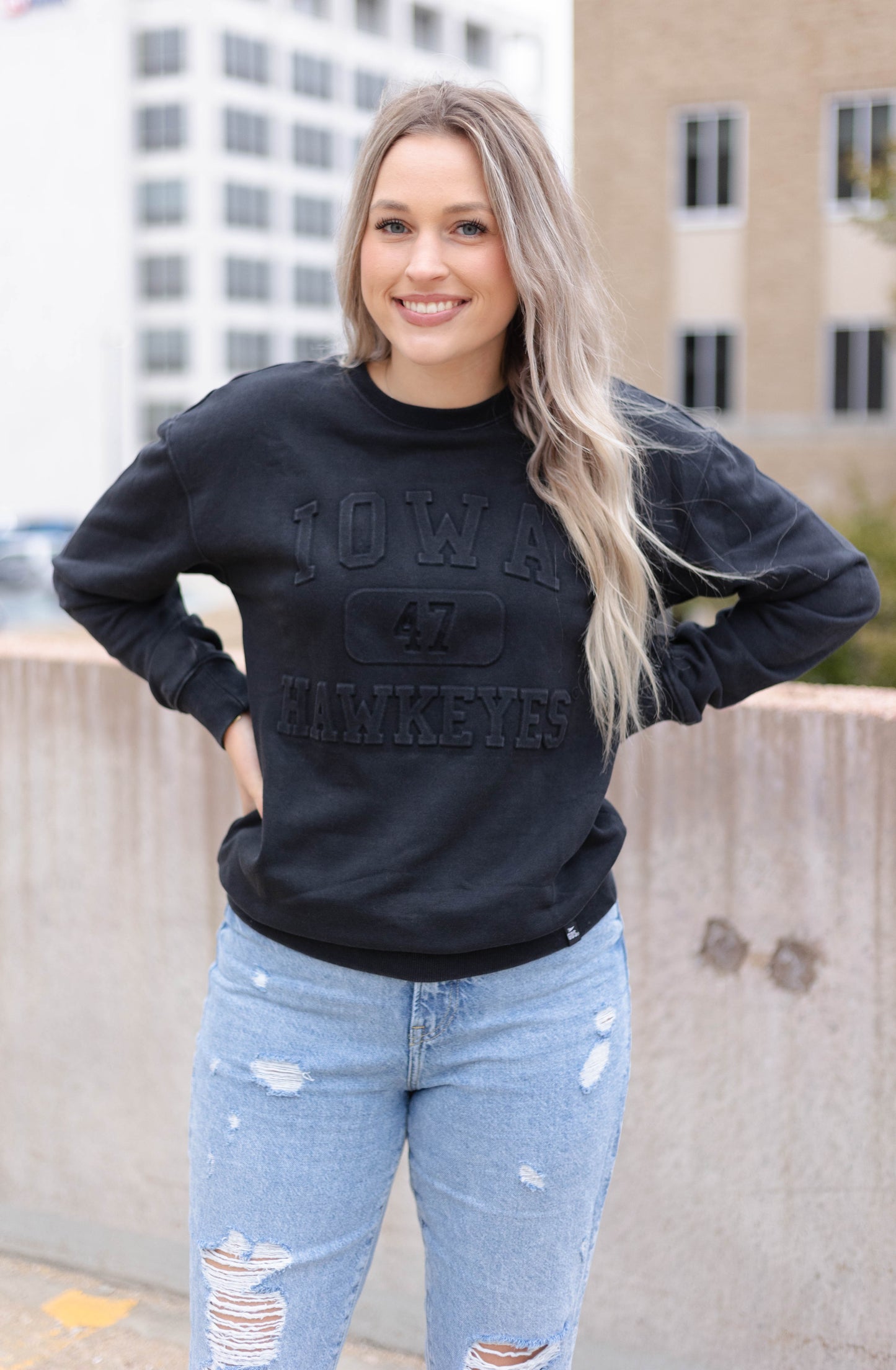 Iowa Vintage 81 Washed Black Crew