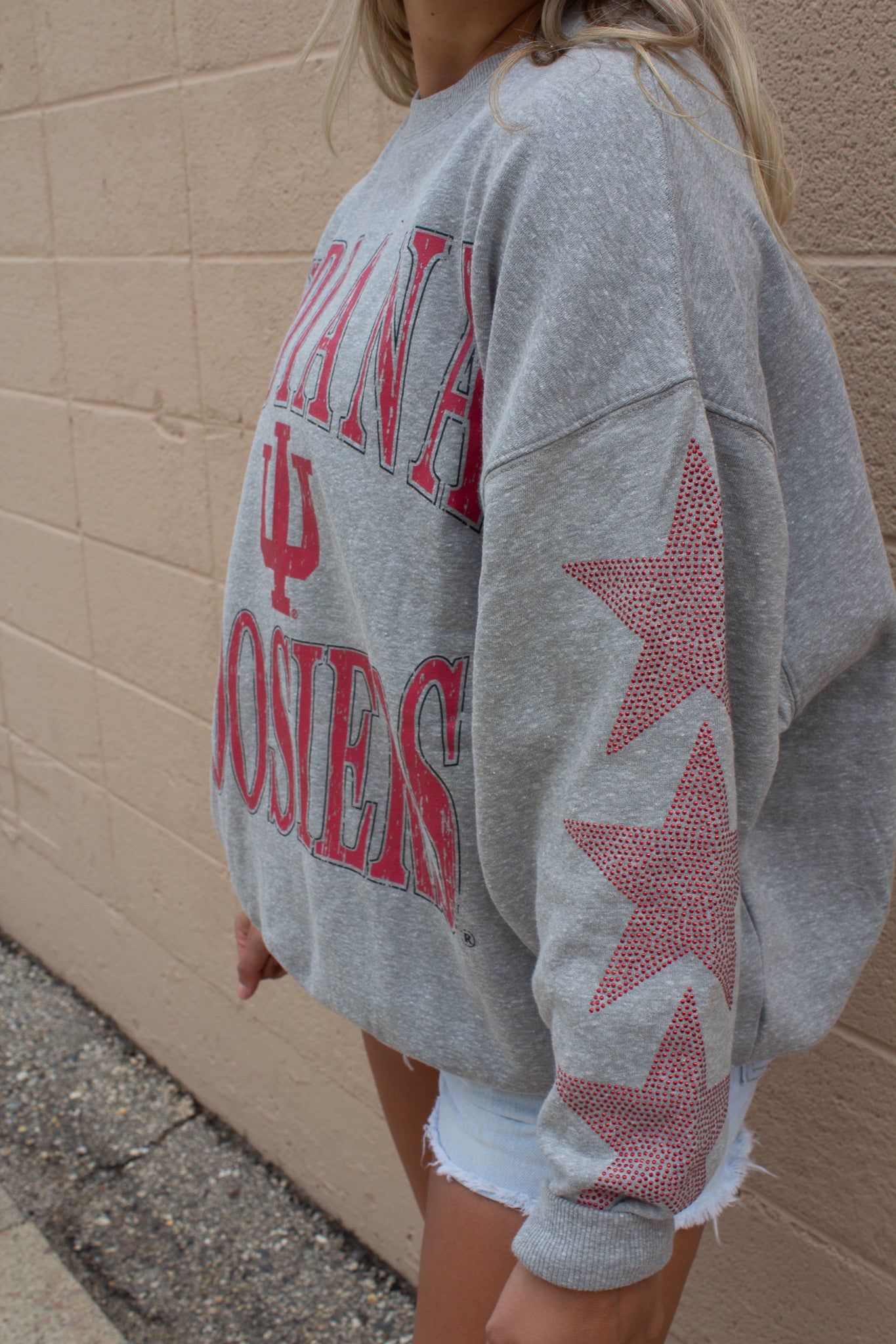 Indiana Wynn Star Sleeve Oversized Crew