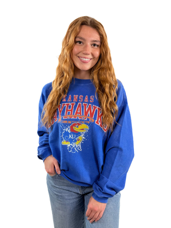 Kansas Jordan Swoosh Corded Crew