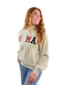 Alabama Texas Embroidery Mock Neck Cuffed