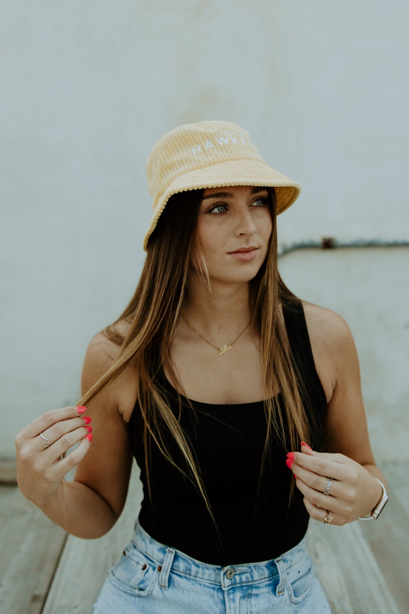 Iowa Simple Embroidery Bucket Hat