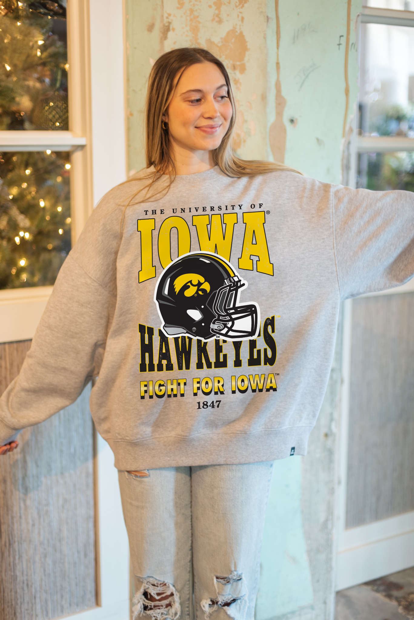 Iowa Murray Hippie Helmet Oversized Crew