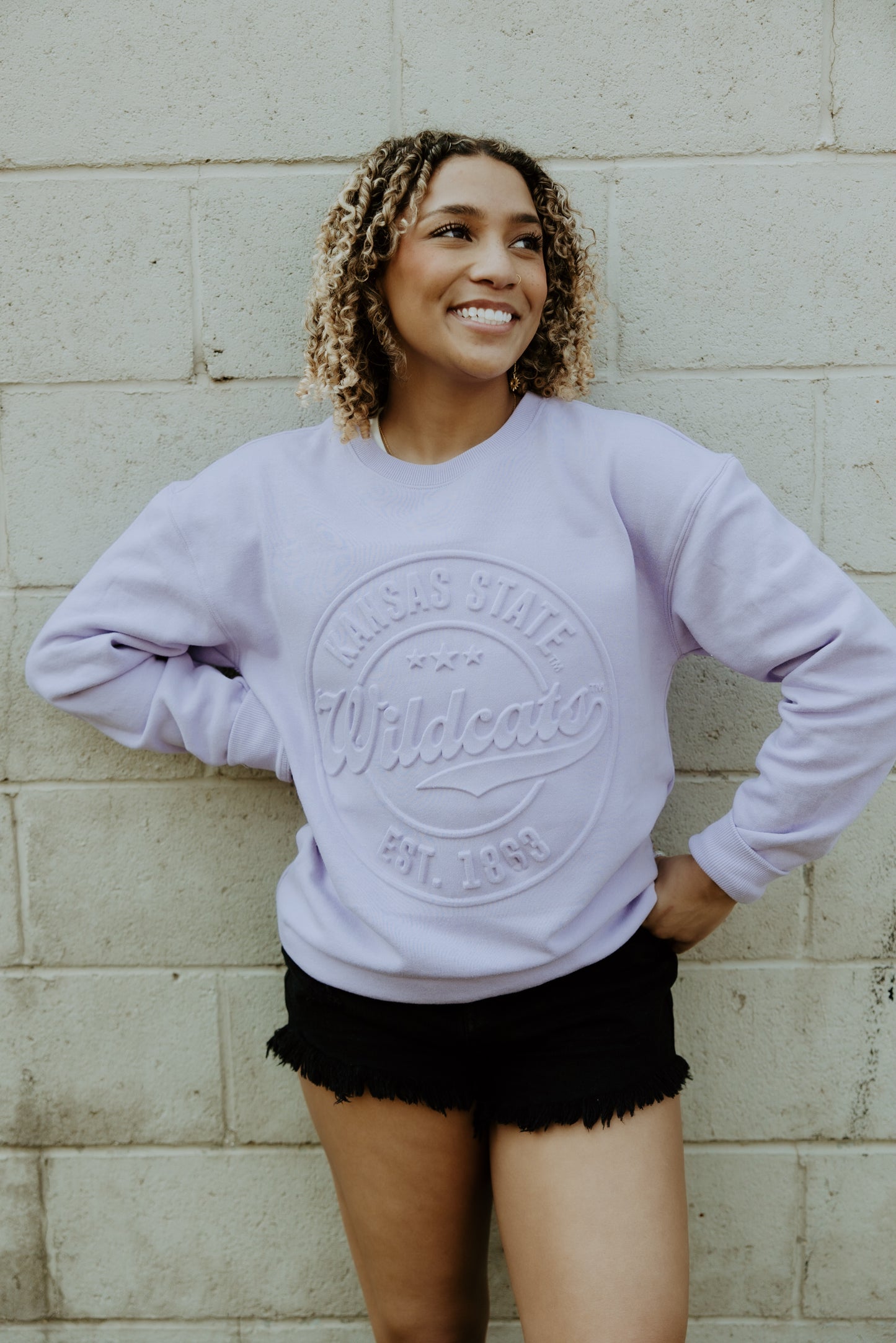 Kansas State Carson Circle Fleece Crew