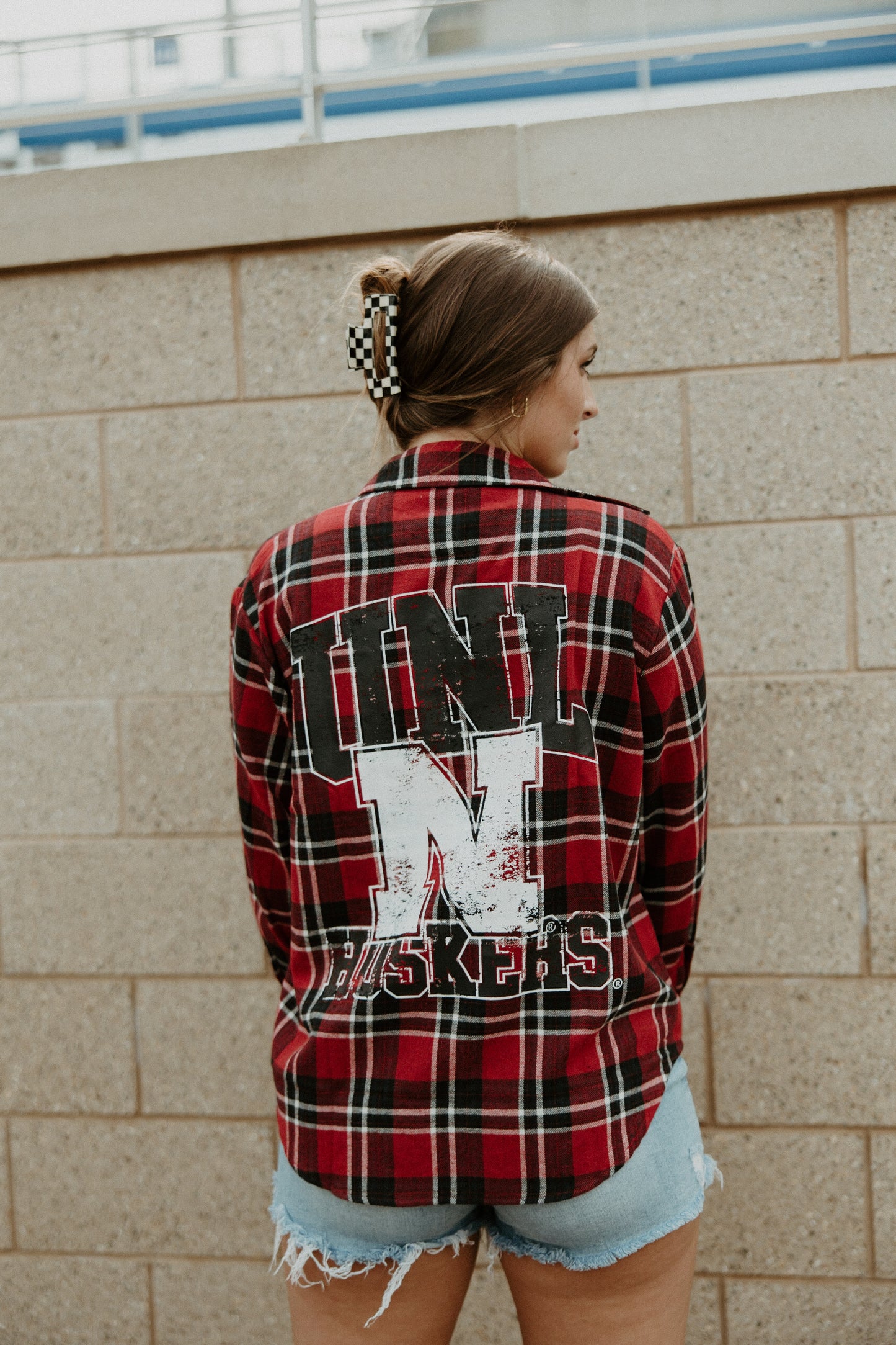 Nebraska Meyer Varsity Oversized Plaid