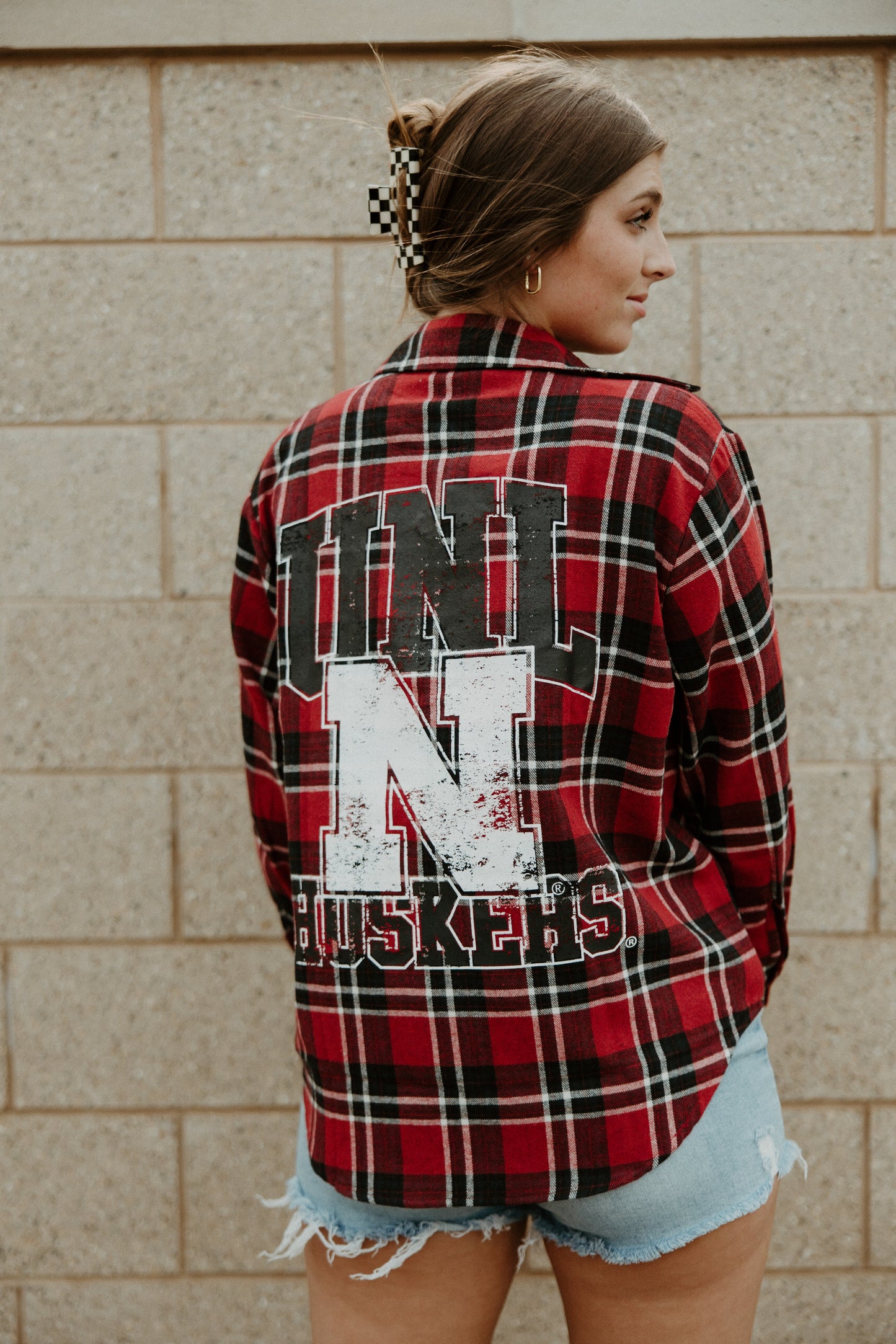 Nebraska Meyer Varsity Oversized Plaid