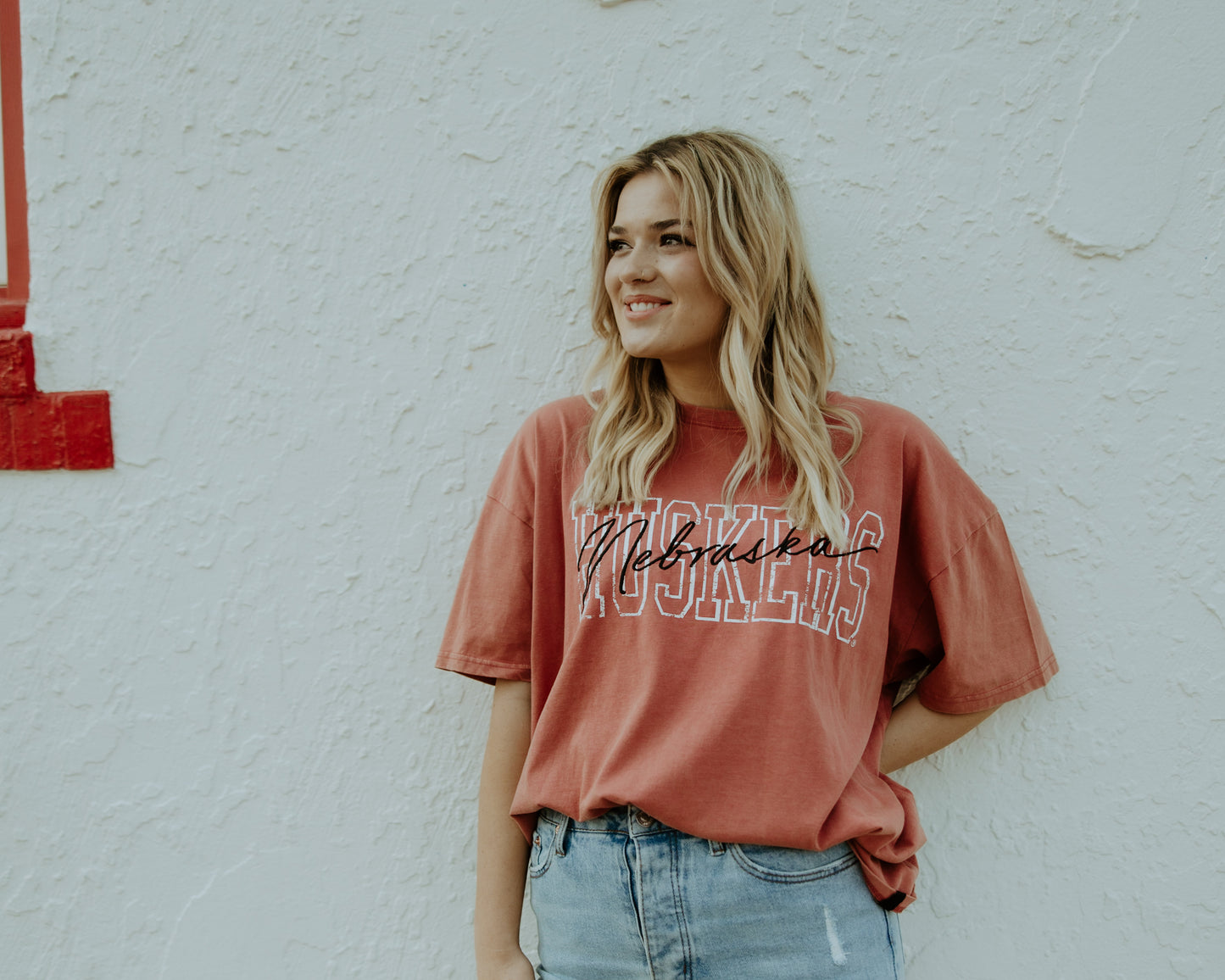 Nebraska Owens Oversized Outline Band Tee