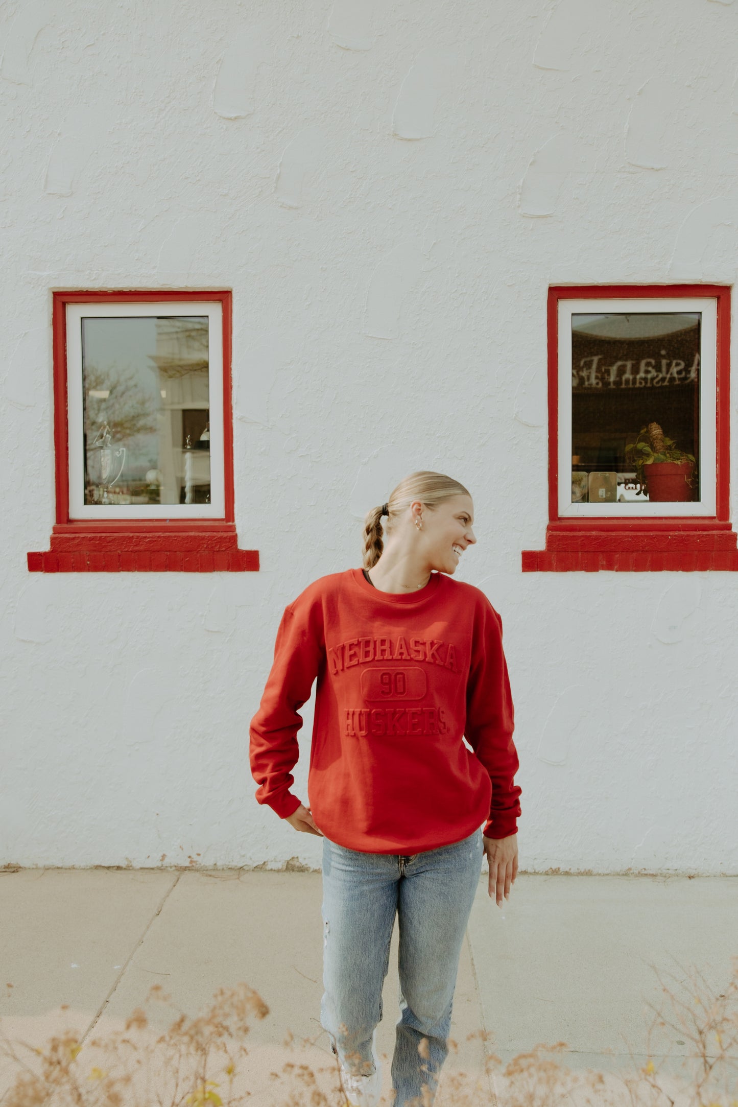 Nebraska Vintage 81 Red Crew