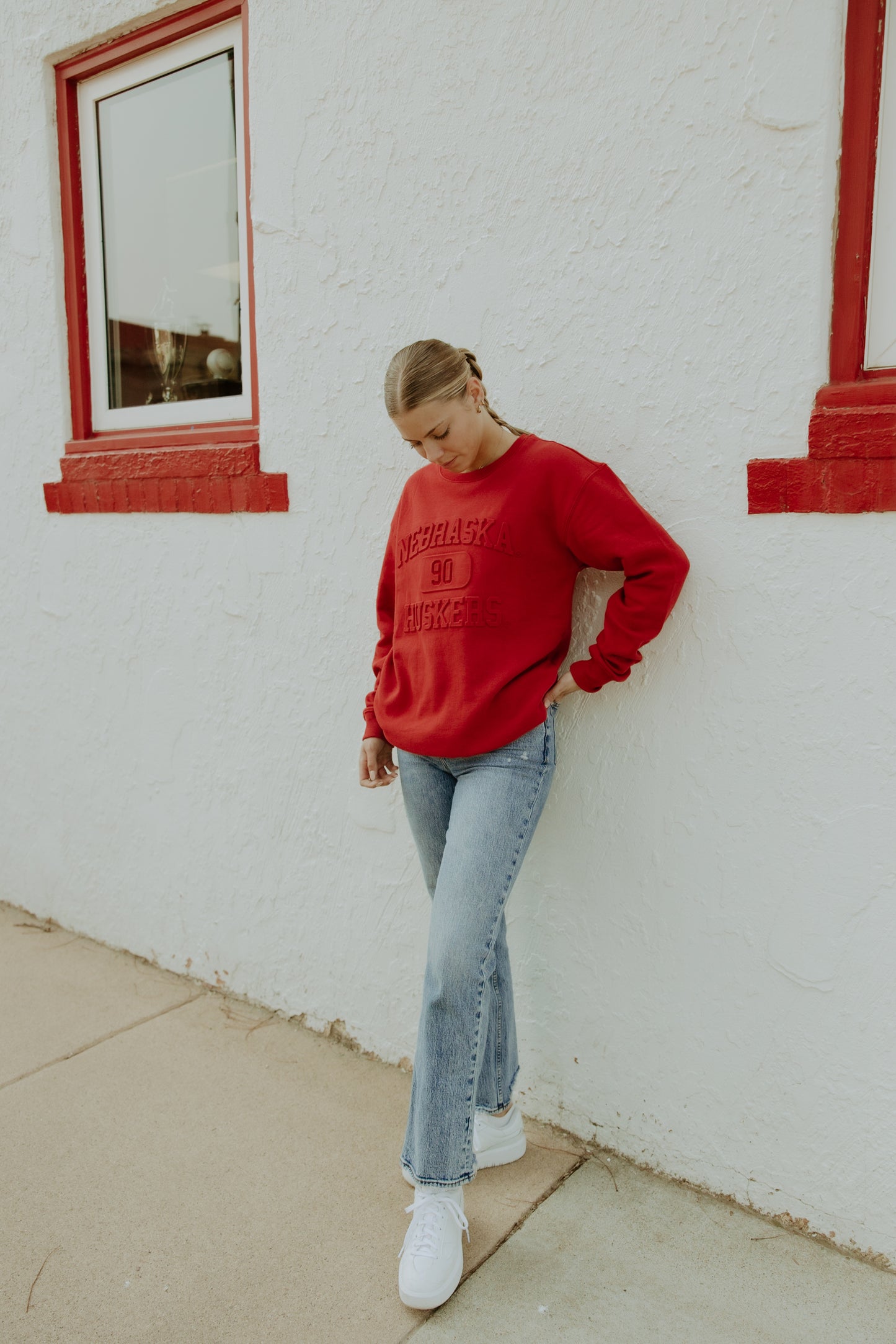 Nebraska Vintage 81 Red Crew