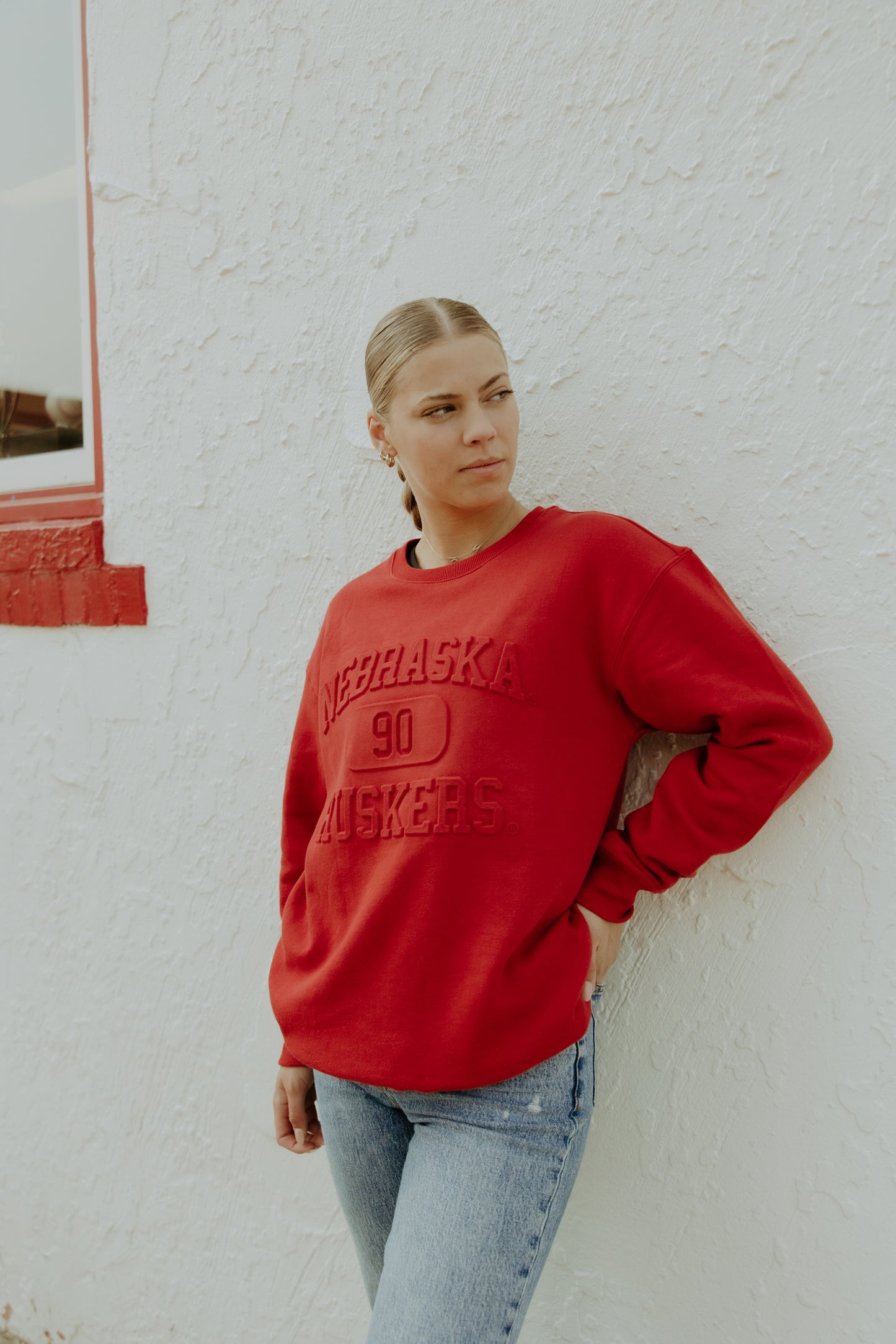 Nebraska Vintage 81 Red Crew