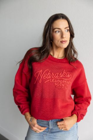 Nebraska Leadership Society Clayton Puff Lantern Sleeve Crew