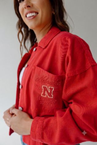 Nebraska Leadership Society Logo Patch Canvas Twill Jacket