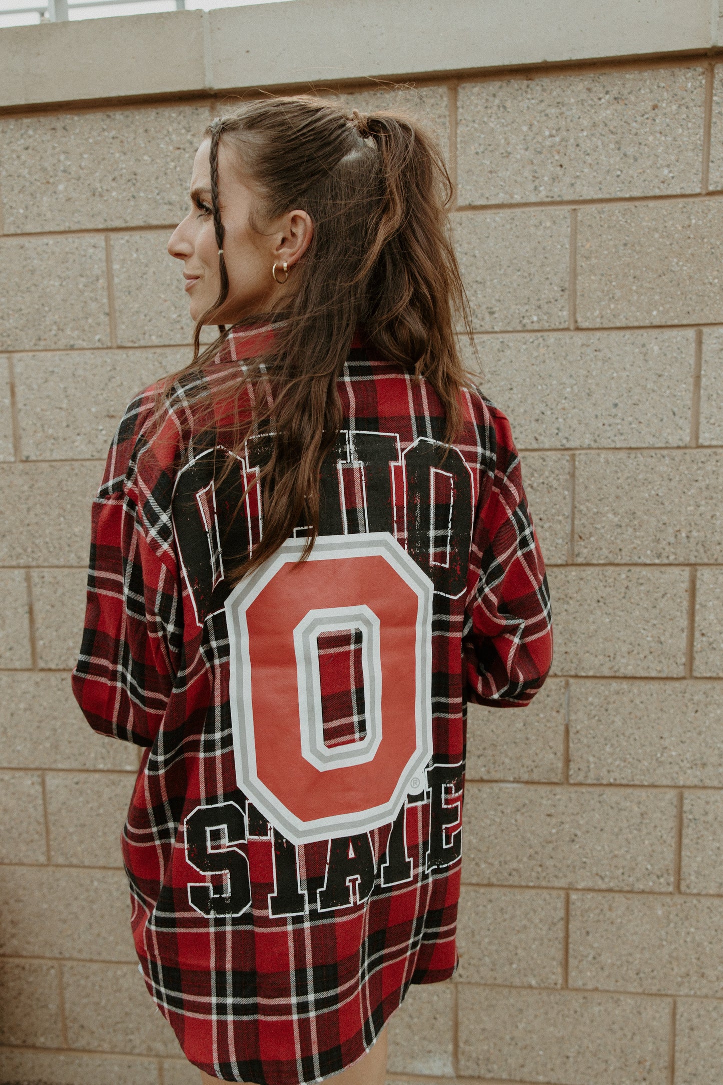 Ohio State Meyers Oversized Plaid