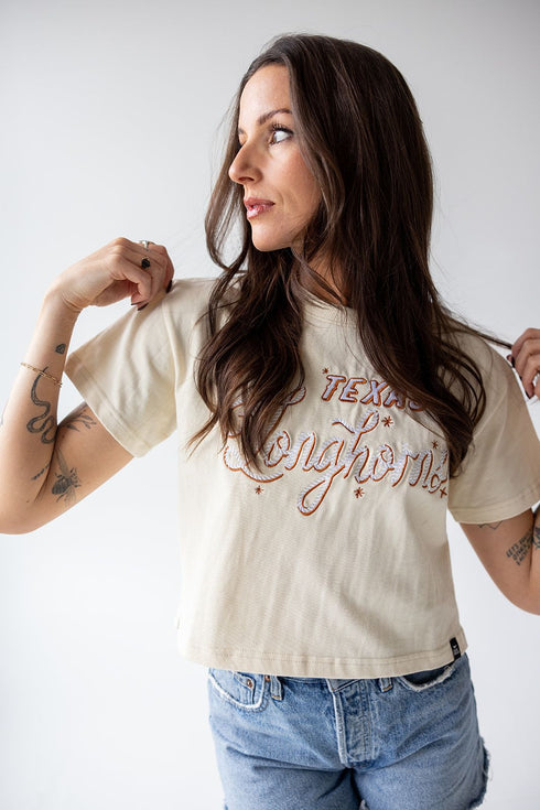 Texas Lasso Luxe Heavyweight Crop Tee
