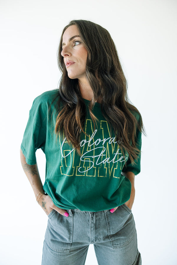 Colorado State Owens Outline Oversized Band Tee