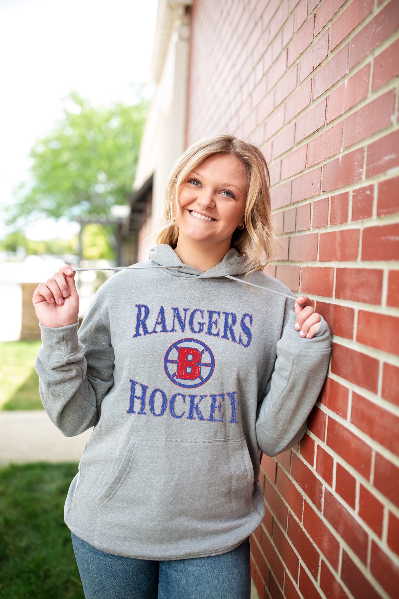 Rangers Wynn Heather Unisex Grey Fleece Hoodie