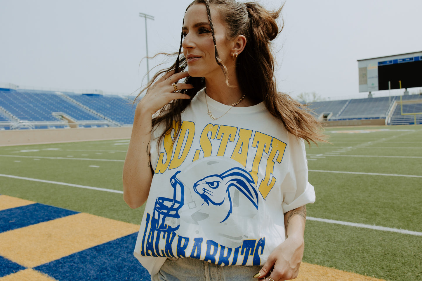 SDSU Murray Hippie Helmet Oversized Band T-shirt