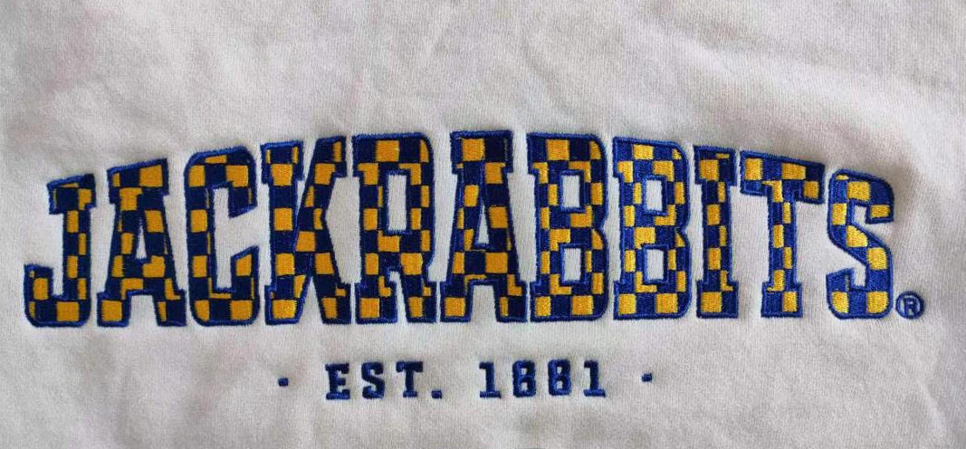SDSU Carter Checkered Embroidery Fleece Crew