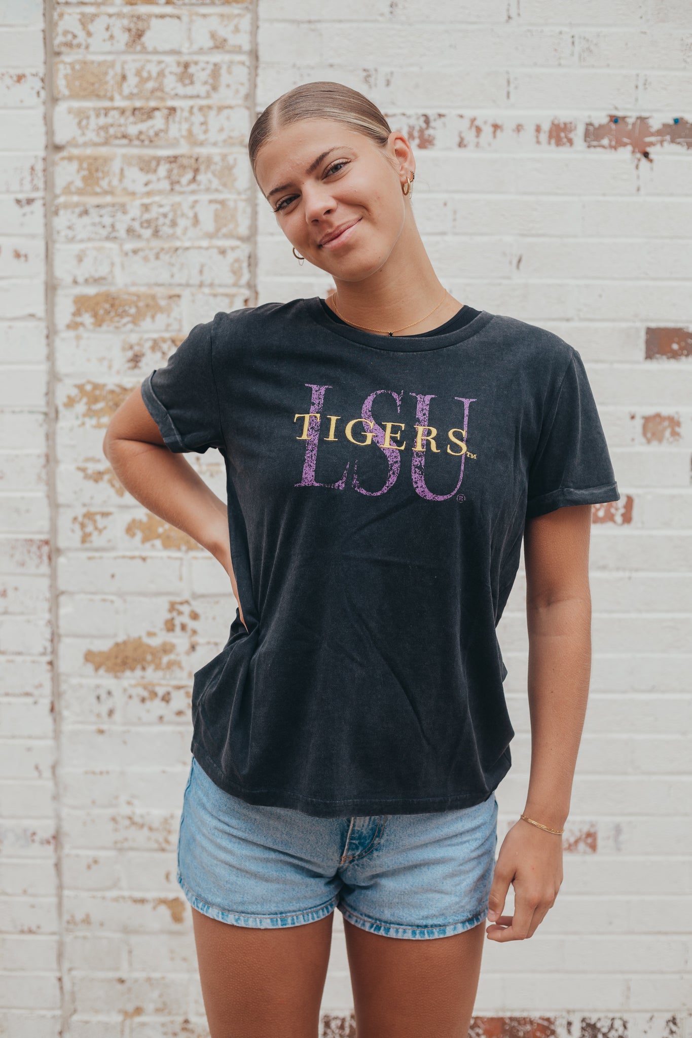 LSU Brooks Block Cuffed T-Shirt