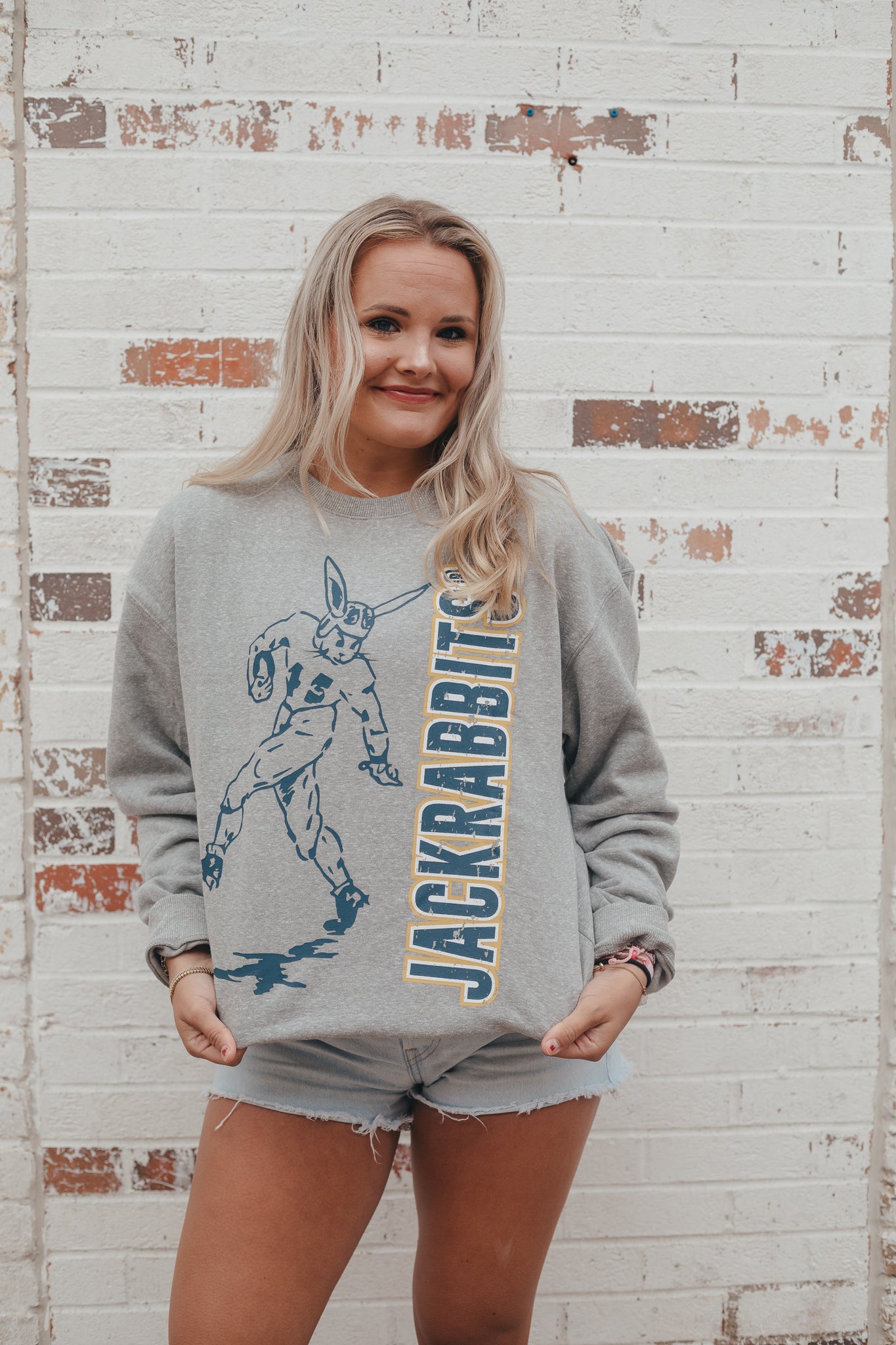 SDSU Gibbs Oversized Outline Fleece Crew