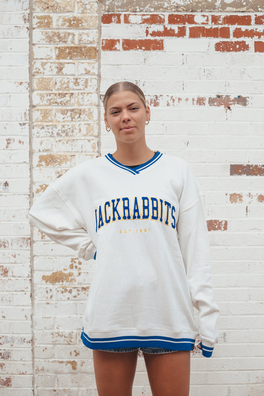 SDSU Allen Chenille Varsity V-Neck Pullover