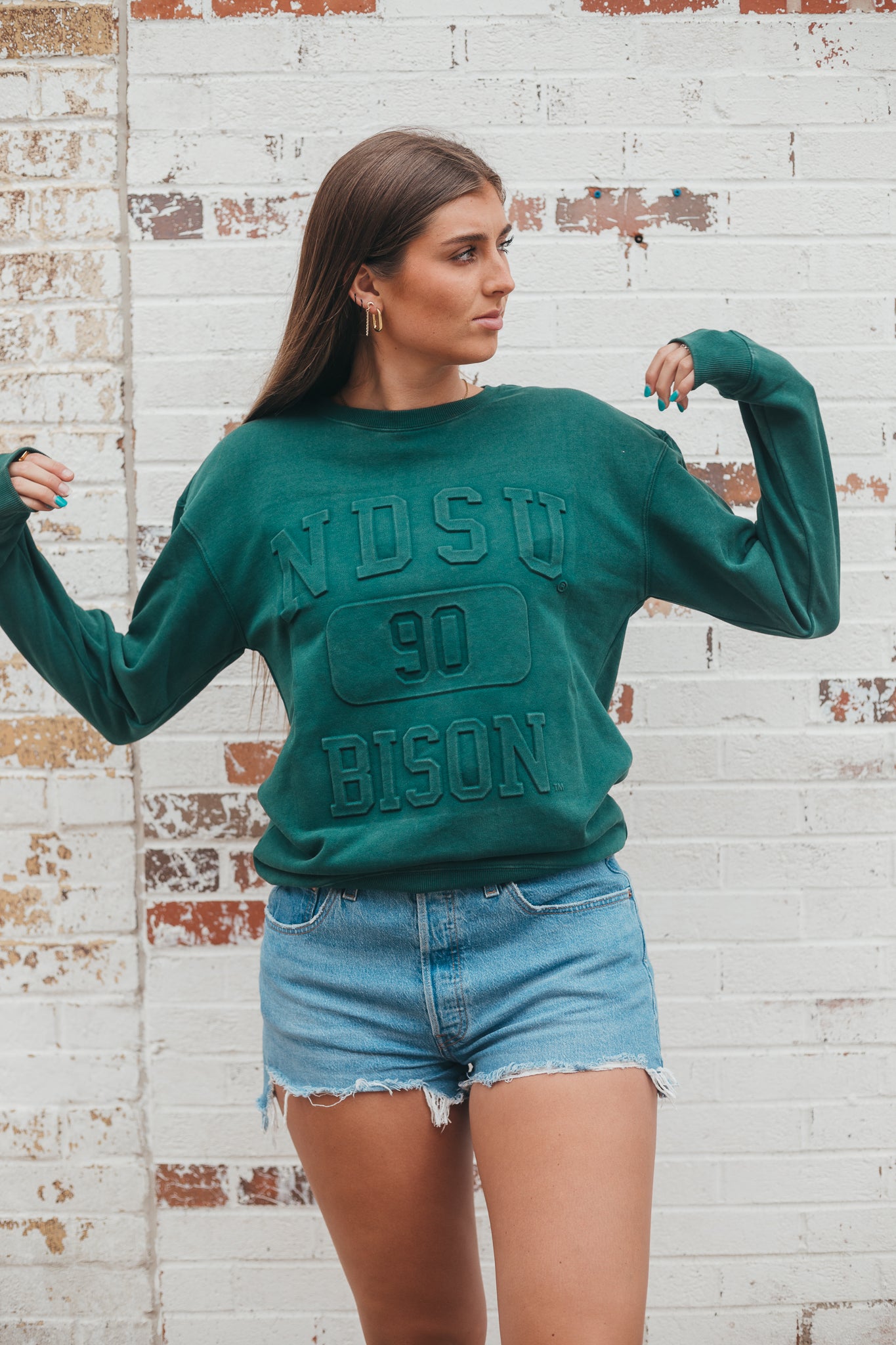 NDSU Vintage 81 Emerald Fleece Crew