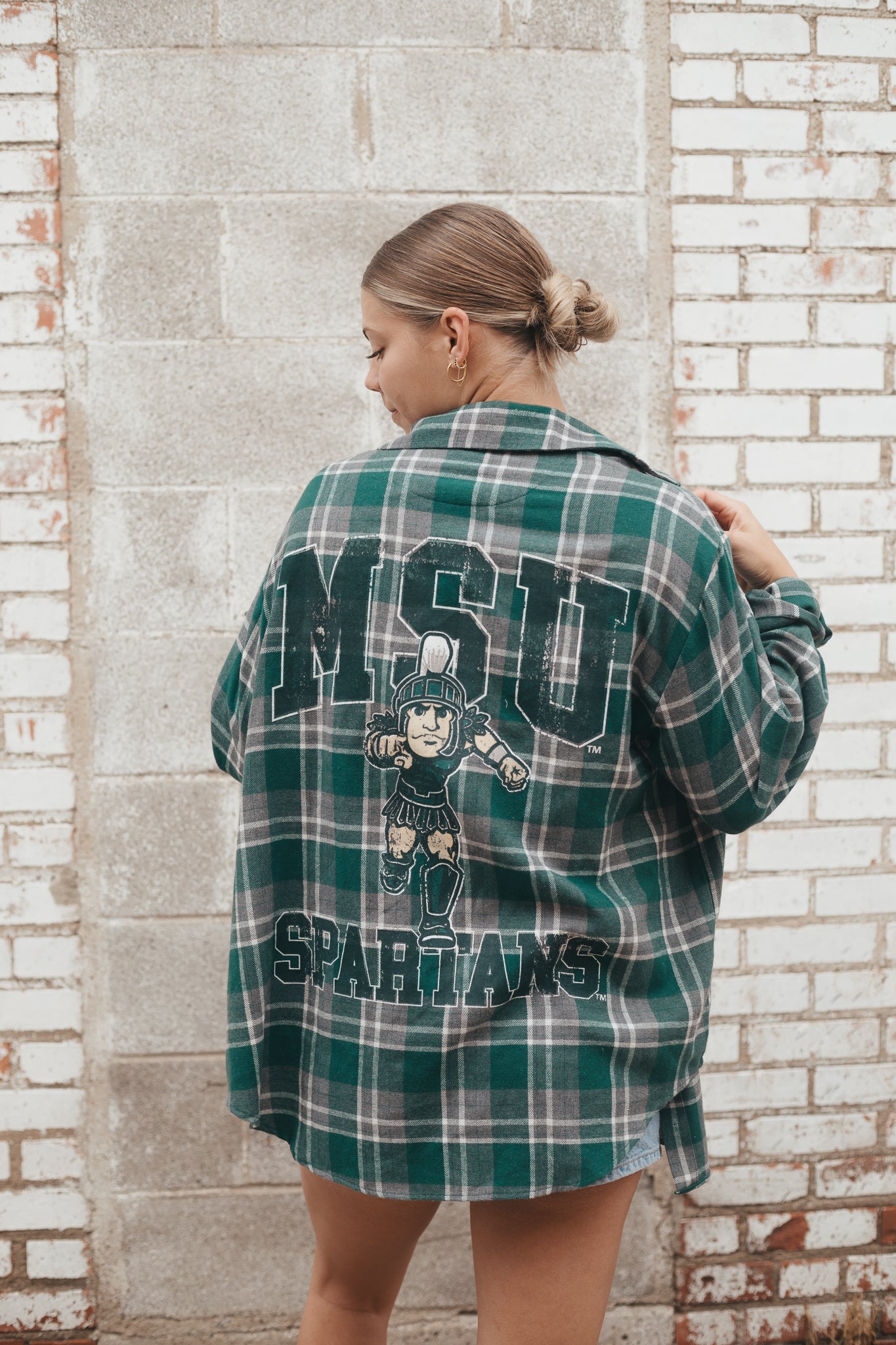 Michigan State Meyer Mascot Oversized Plaid