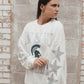 Michigan State Wynn Star Sleeve Oversized Crew