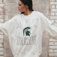 Michigan State Wynn Star Sleeve Oversized Crew