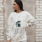 Michigan State Wynn Star Sleeve Oversized Crew