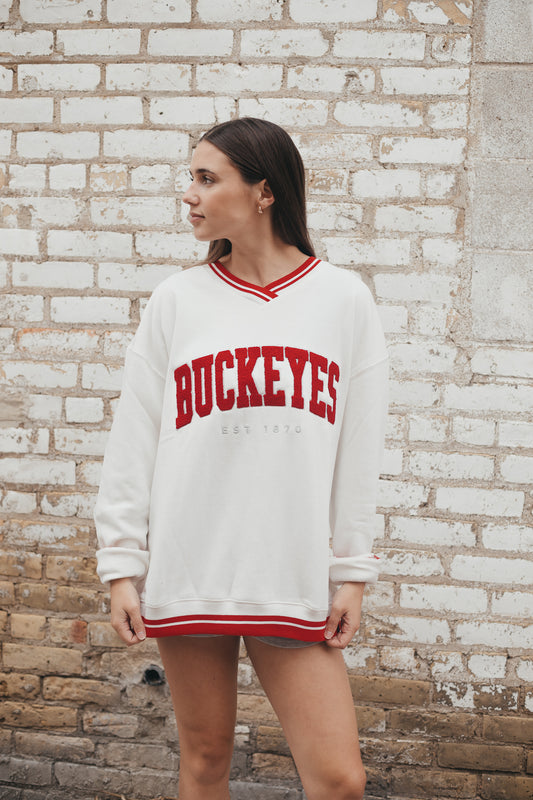 Ohio State Allen Chenille Varsity V-Neck Pullover