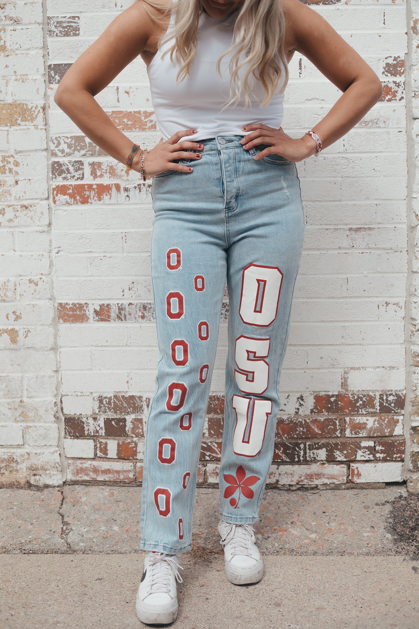 Ohio State Ritz Logo Repeat Printed Denim Jeans