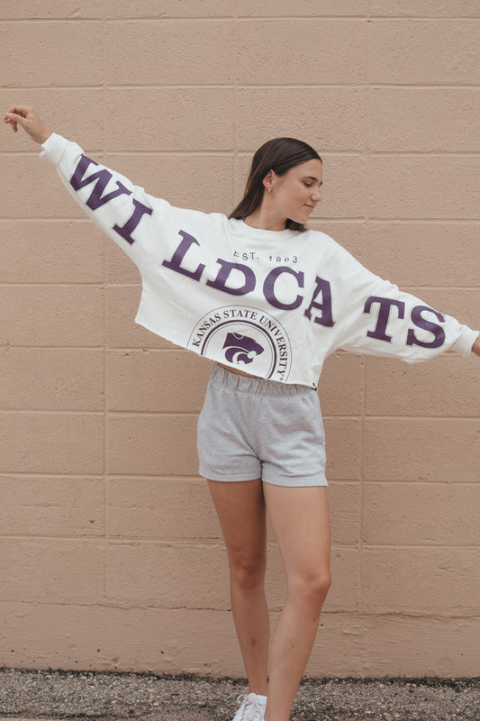 Kansas State Phipps Cropped Longsleeve Crew