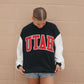 Utah Varsity Puff Colorblock Crew