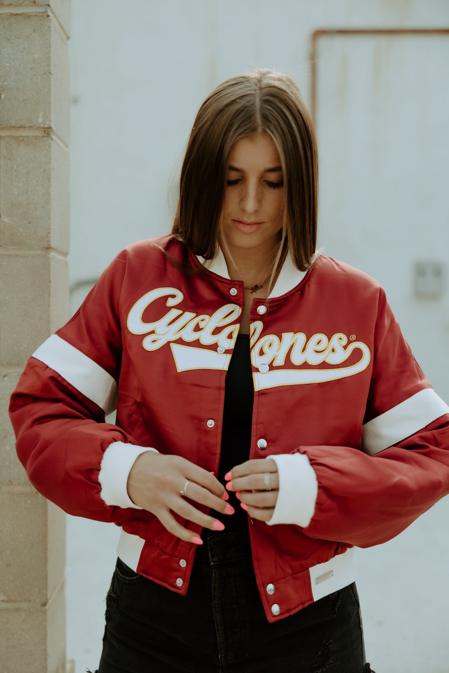 ISU Miles Swipe Satin Varsity Jacket