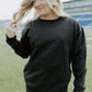 ISU Carson Circle Black Fleece Crew