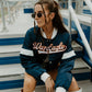 Auburn Miles Swipe Satin Varsity Jacket
