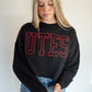 Utah Oversized Outline Cropped Crew
