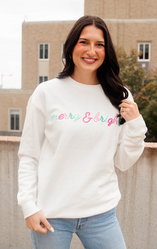 Christmas 3D Script Embroidery - Comfort Crew