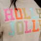 Holly Jolly Texas Embroidered - Crop Mock Neck
