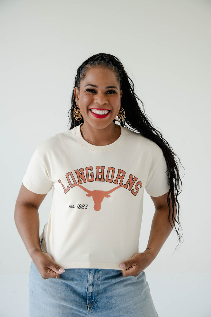 Texas Mascot Arch Heavyweight Crop Tee