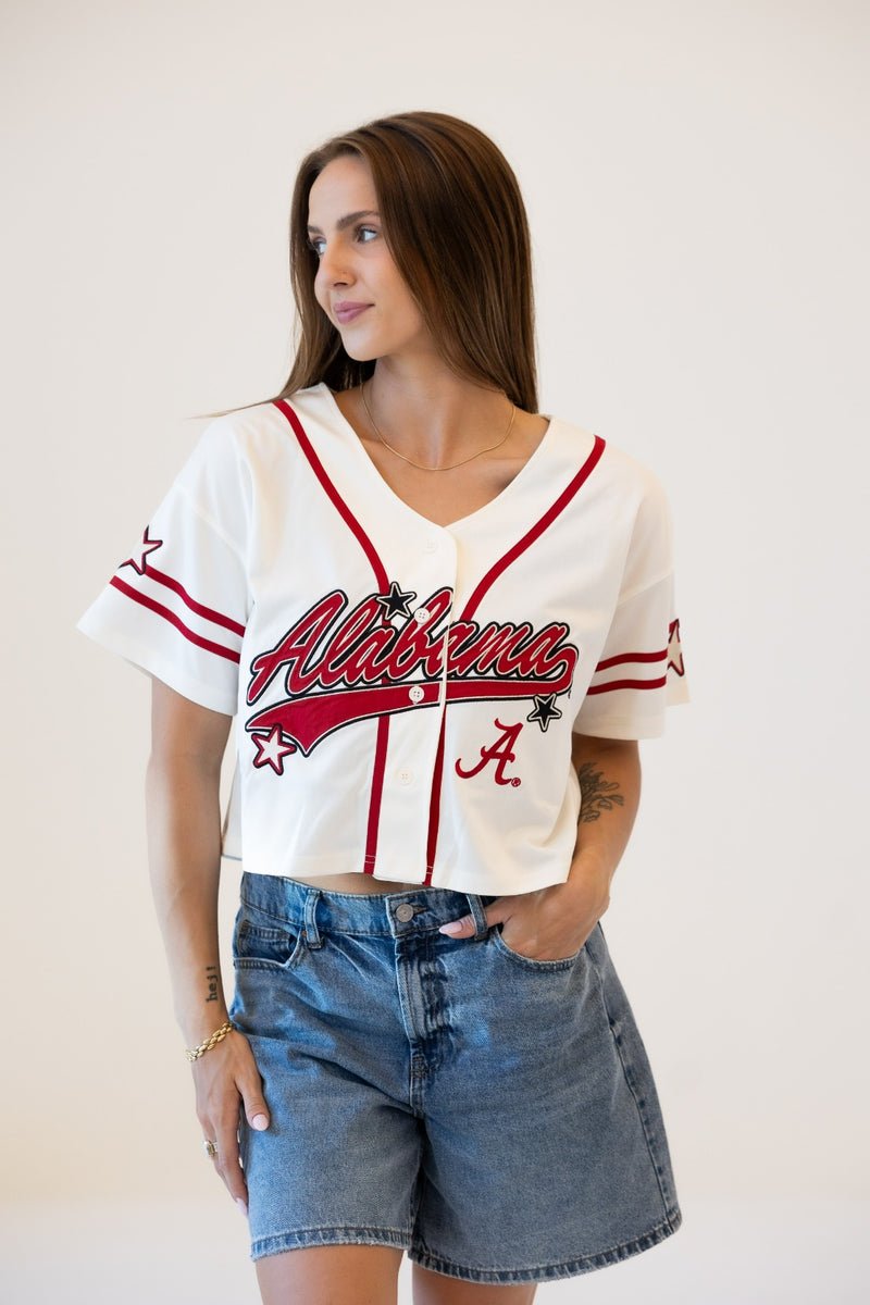 Alabama 7th Inning Stretch Cropped Baseball Jersey