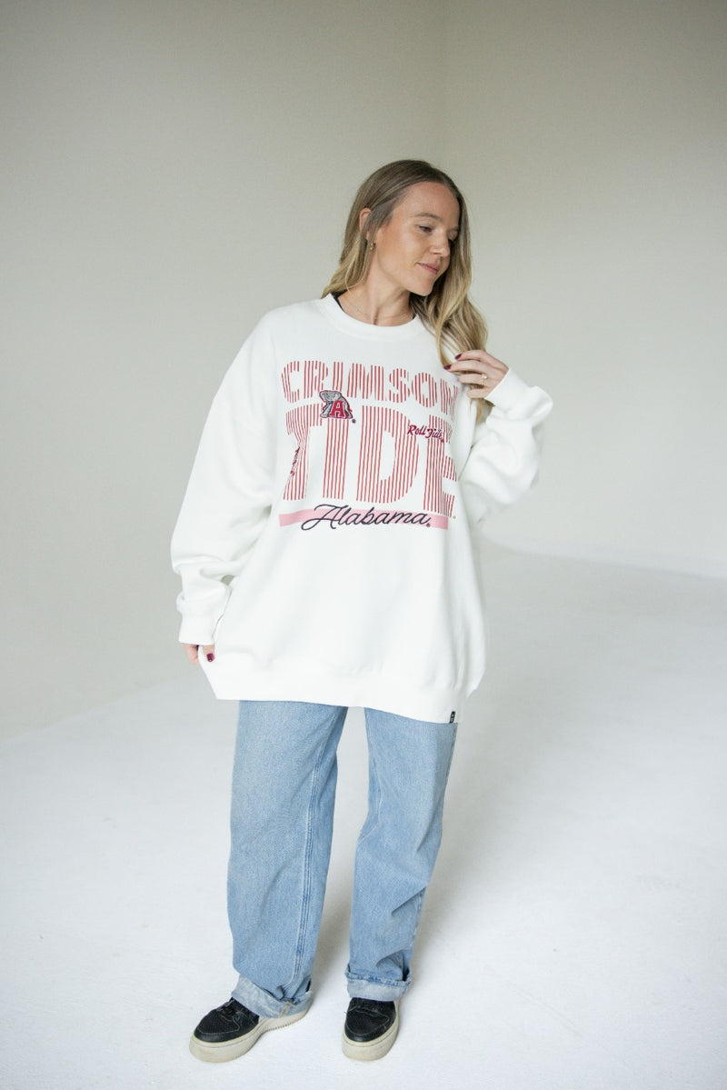Alabama Vinton Vertical OS Fleece Crew