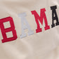 Alabama Texas Embroidery Ivory Cropped Mockneck