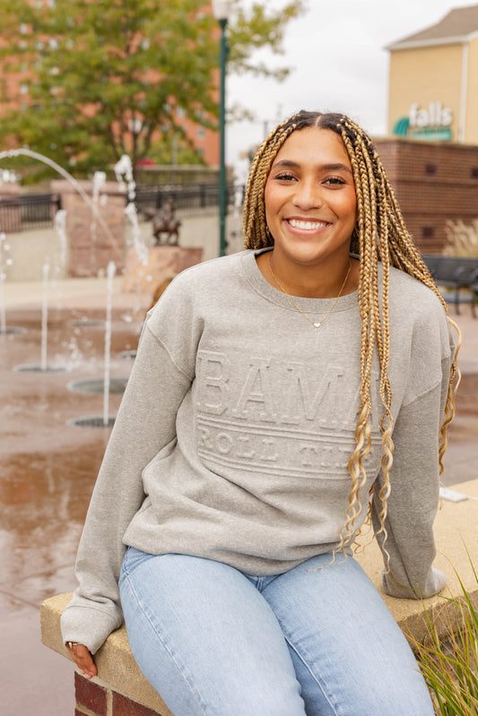 Alabama College Lines Heather Grey Crew